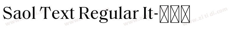 Saol Text Regular It字体转换